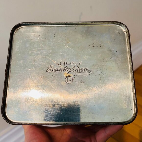 Vintage MCM Lincoln Beautyware Metal Kitchen Canister Set Four Piece - Picture 8 of 16